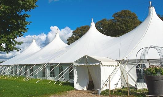 portable toilets arranged for a special event, providing quick and easy access for attendees in Gotha